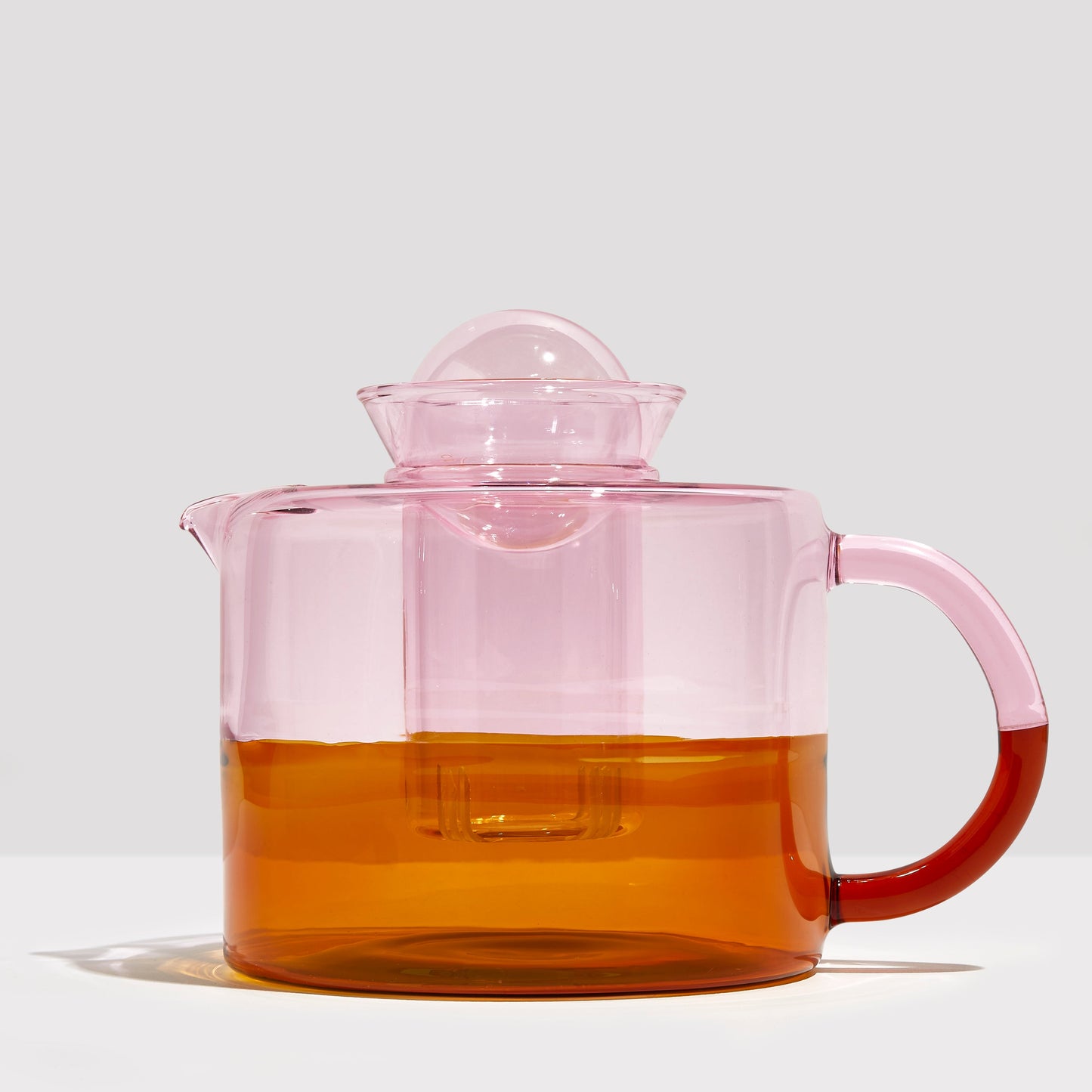 Two Tone Tea Pot - Pink & Amber