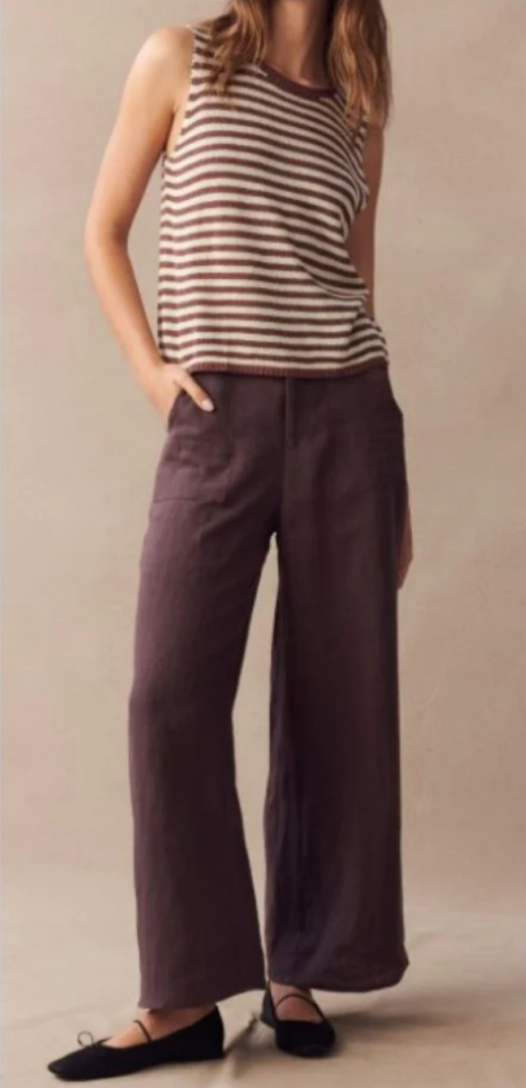 Jude Linen Pants - Cherry