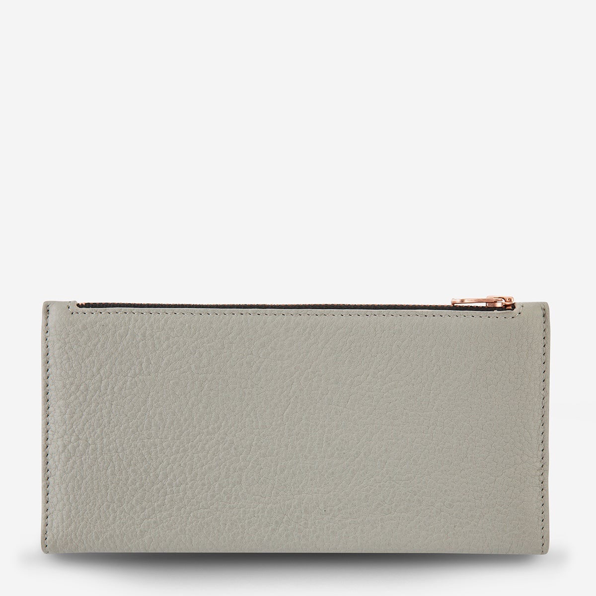 In The Beginning Leather Wallet - Light Grey