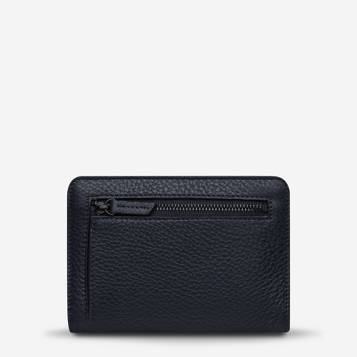 Popular Problems Leather Wallet - Navy Blue